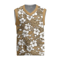 Kuvui Bula Fiji Christmas Knitted V-Neck Vest Fijian Tapa Seamless Hibiscus - Polynesian Pride