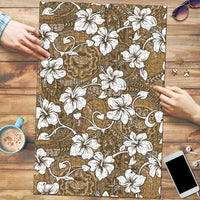 Kuvui Bula Fiji Puzzle Fijian Tapa Seamless Hibiscus - Polynesian Pride