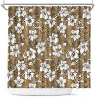 Kuvui Bula Fiji Shower Curtain Fijian Tapa Seamless Hibiscus - Polynesian Pride