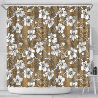 Kuvui Bula Fiji Shower Curtain Fijian Tapa Seamless Hibiscus - Polynesian Pride