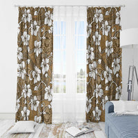 Kuvui Bula Fiji Window Curtain Fijian Tapa Seamless Hibiscus - Polynesian Pride