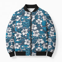 Karakarawa Bula Fiji Bomber Puffer Jacket Fijian Tapa Seamless Hibiscus - Polynesian Pride