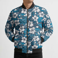 Karakarawa Bula Fiji Bomber Puffer Jacket Fijian Tapa Seamless Hibiscus - Polynesian Pride