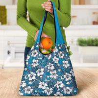 Karakarawa Bula Fiji Grocery Bag Fijian Tapa Seamless Hibiscus LT14 - Polynesian Pride