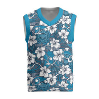Karakarawa Bula Fiji Christmas Knitted V-Neck Vest Fijian Tapa Seamless Hibiscus - Polynesian Pride