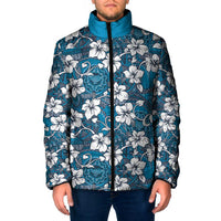 Karakarawa Bula Fiji Padded Jacket Fijian Tapa Seamless Hibiscus - Polynesian Pride
