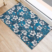 Karakarawa Bula Fiji Rubber Doormat Fijian Tapa Seamless Hibiscus - Polynesian Pride