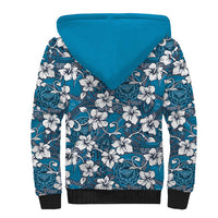 Karakarawa Bula Fiji Sherpa Hoodie Fijian Tapa Seamless Hibiscus - Polynesian Pride