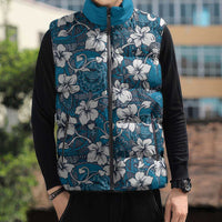 Karakarawa Bula Fiji Sleeveless Puffer Jacket Fijian Tapa Seamless Hibiscus - Polynesian Pride