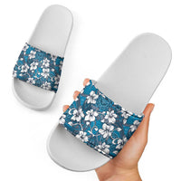 Karakarawa Bula Fiji Slide Sandals Fijian Tapa Seamless Hibiscus LT14 - Polynesian Pride
