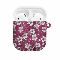 Piqi Bula Fiji AirPods Case Fijian Tapa Seamless Hibiscus LT14 Pink - Polynesian Pride