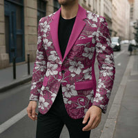 Piqi Bula Fiji Blazer Fijian Tapa Seamless Hibiscus - Polynesian Pride