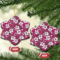 Piqi Bula Fiji Ceramic Ornament Fijian Tapa Seamless Hibiscus - Polynesian Pride