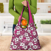 Piqi Bula Fiji Grocery Bag Fijian Tapa Seamless Hibiscus LT14 - Polynesian Pride