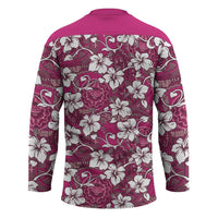 Piqi Bula Fiji Hockey Jersey Fijian Tapa Seamless Hibiscus - Polynesian Pride