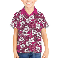 Piqi Bula Fiji Kid Hawaiian Shirt Fijian Tapa Seamless Hibiscus - Polynesian Pride