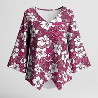 Piqi Bula Fiji Kimono Sleeve Blouse Fijian Tapa Seamless Hibiscus - Polynesian Pride