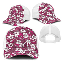 Piqi Bula Fiji Mesh Trucker Cap Fijian Tapa Seamless Hibiscus LT14 - Polynesian Pride
