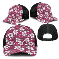 Piqi Bula Fiji Mesh Trucker Cap Fijian Tapa Seamless Hibiscus LT14 - Polynesian Pride