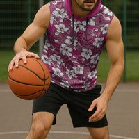 Piqi Bula Fiji Sleeveless Hoodie Fijian Tapa Seamless Hibiscus - Polynesian Pride