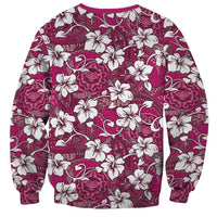 Piqi Bula Fiji Sweatshirt Fijian Tapa Seamless Hibiscus - Polynesian Pride