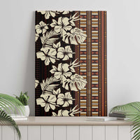 Bula Fiji Masi Canvas Wall Art Tapa Tropical Hibiscus Half Stylized - Polynesian Pride