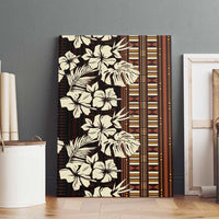 Bula Fiji Masi Canvas Wall Art Tapa Tropical Hibiscus Half Stylized - Polynesian Pride