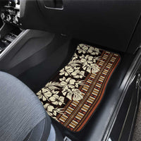 Bula Fiji Masi Car Mats Tapa Tropical Hibiscus Half Stylized - Polynesian Pride