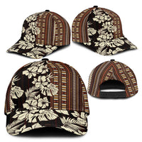 Bula Fiji Masi Classic Cap Tapa Tropical Hibiscus Half Stylized LT14 - Polynesian Pride