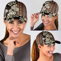 Bula Fiji Masi Classic Cap Tapa Tropical Hibiscus Half Stylized LT14 - Polynesian Pride