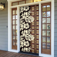 Bula Fiji Masi Door Cover Tapa Tropical Hibiscus Half Stylized - Polynesian Pride