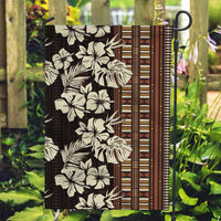 Bula Fiji Masi Garden Flag Tapa Tropical Hibiscus Half Stylized - Polynesian Pride