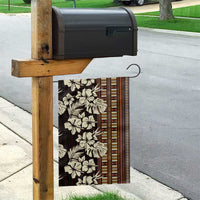 Bula Fiji Masi Garden Flag Tapa Tropical Hibiscus Half Stylized - Polynesian Pride