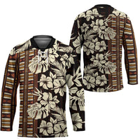 Bula Fiji Masi Hockey Jersey Tapa Tropical Hibiscus Half Stylized LT14 - Polynesian Pride