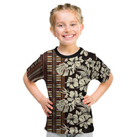 Bula Fiji Masi Kid T Shirt Tapa Tropical Hibiscus Half Stylized - Polynesian Pride
