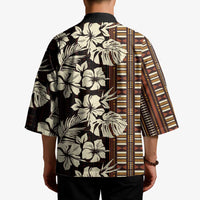 Bula Fiji Masi Kimono Tapa Tropical Hibiscus Half Stylized - Polynesian Pride