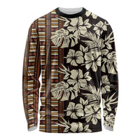 Bula Fiji Masi Long Sleeve Shirt Tapa Tropical Hibiscus Half Stylized - Polynesian Pride