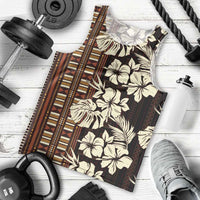 Bula Fiji Masi Men Tank Top Tapa Tropical Hibiscus Half Stylized - Polynesian Pride