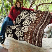 Bula Fiji Masi Quilt Tapa Tropical Hibiscus Half Stylized - Polynesian Pride