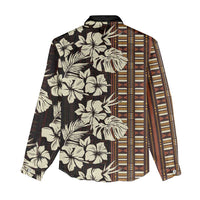 Bula Fiji Masi Women Casual Shirt Tapa Tropical Hibiscus Half Stylized - Polynesian Pride