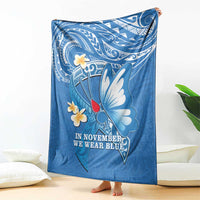 Polynesia Diabetes Awareness Month Blanket In November We Wear Blue LT14 - Polynesian Pride