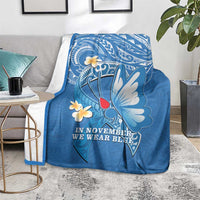 Polynesia Diabetes Awareness Month Blanket In November We Wear Blue LT14 - Polynesian Pride