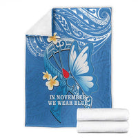 Polynesia Diabetes Awareness Month Blanket In November We Wear Blue LT14 - Polynesian Pride