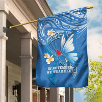 Polynesia Diabetes Awareness Month Garden Flag In November We Wear Blue LT14 House Flag Blue - Polynesian Pride