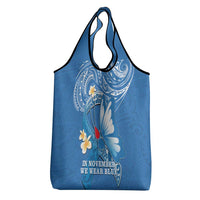 Polynesia Diabetes Awareness Month Grocery Bag In November We Wear Blue LT14 - Polynesian Pride