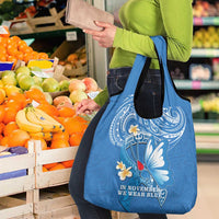 Polynesia Diabetes Awareness Month Grocery Bag In November We Wear Blue LT14 - Polynesian Pride