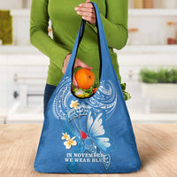 Polynesia Diabetes Awareness Month Grocery Bag In November We Wear Blue LT14 - Polynesian Pride