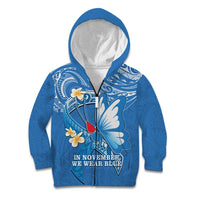 Polynesia Diabetes Awareness Month Kid Hoodie In November We Wear Blue