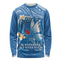 Polynesia Diabetes Awareness Month Long Sleeve Shirt In November We Wear Blue
