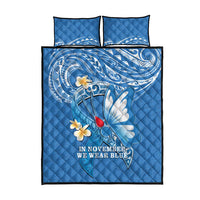 Polynesia Diabetes Awareness Month Quilt Bed Set In November We Wear Blue LT14 - Polynesian Pride